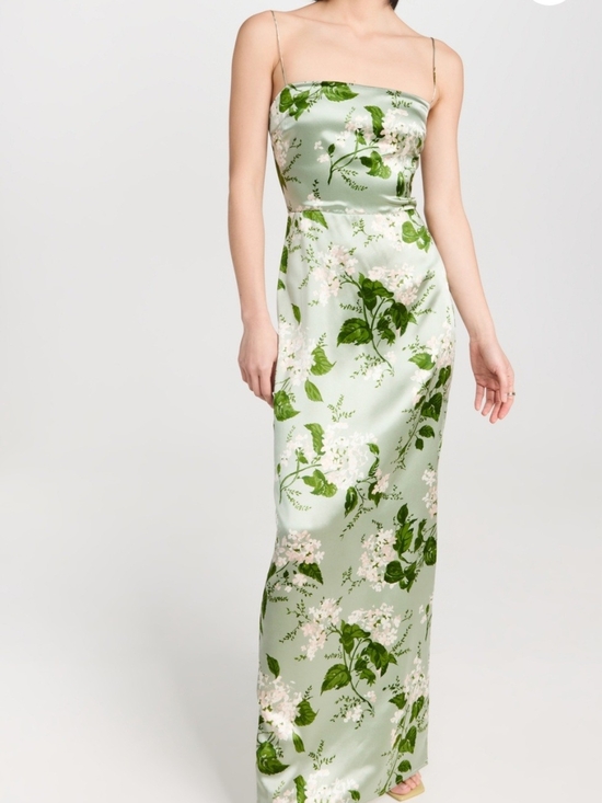 Reformation Dresses & Skirts - Reformation-Frankie Silk Dress-Sage Green Floral Maxi Dress